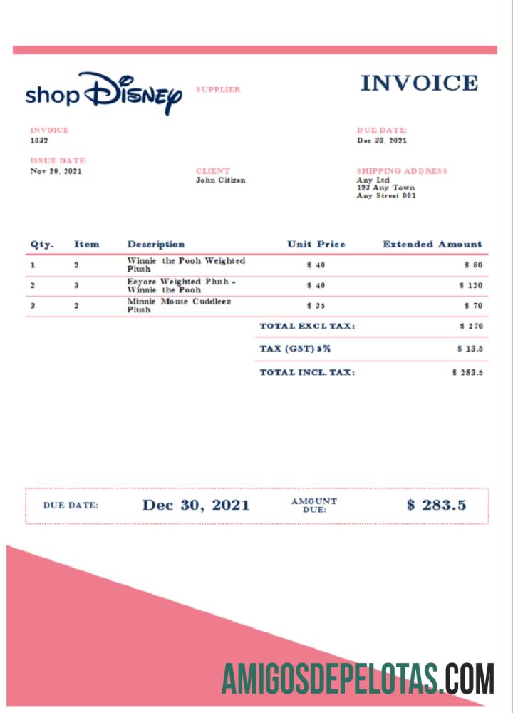 Fatura da Disney nos EUA baixar para verificação